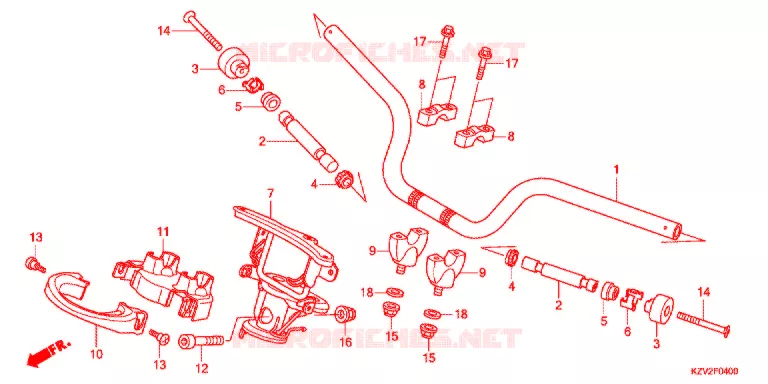 GUIDON Honda MOTO 110 CUB 2013  NBC110BNC