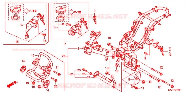CADRE Honda MOTO 110 CUB 2015  NBC110C