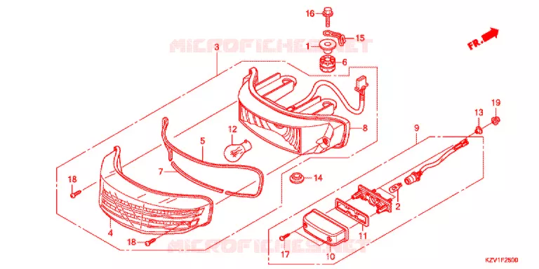 FEU ARRIERE Honda MOTO 110 CUB 2012  NBC110C