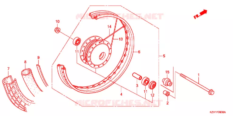 ROUE AVANT Honda MOTO 110 CUB 2015  NBC110C