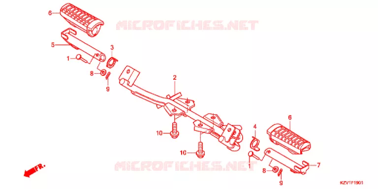 REPOSE PIED (NBC110X) Honda MOTO 110 CUB 2014  NBC110XD