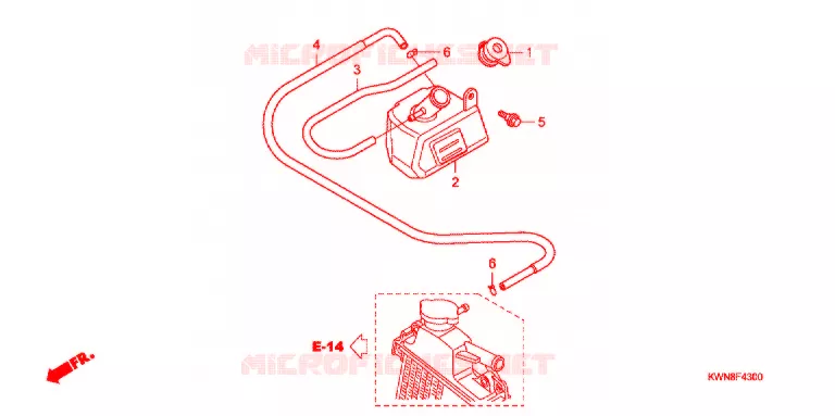 VASE D'EXPANSION Honda SCOOTER 125 PCX 2011  WW125SA