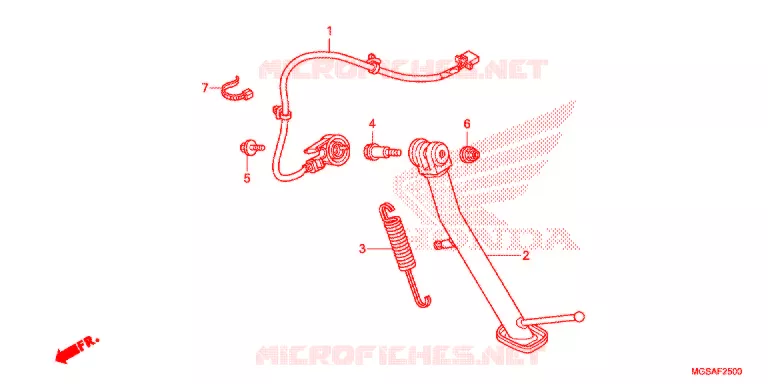 BEQUILLE LATERALE Honda MOTO 700 NC 2013  NC700SAD