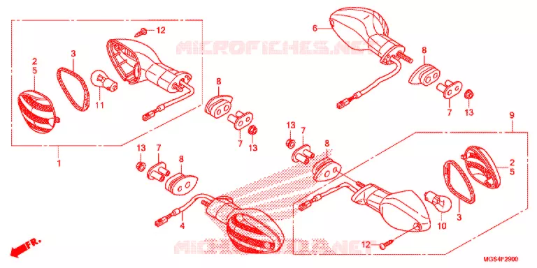 CLIGNOTANT Honda MOTO 700 NC 2013  NC700XDD