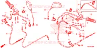 LEVIER DE GUIDON   CABLE   COMMODO pour Honda RUCKUS 50 BLACK de 2008