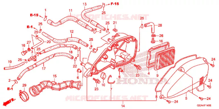 FILTRE A AIR Honda SCOOTER 50 RUCKUS 2014  NPS50E