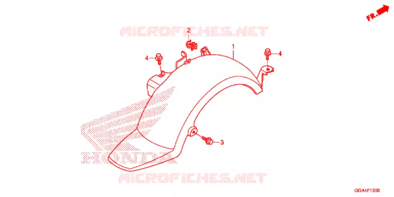 GARDE-BOUE ARRIERE Honda SCOOTER 50 RUCKUS 2016  NPS50G
