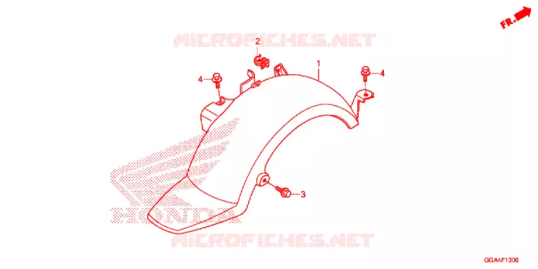 GARDE-BOUE ARRIERE Honda SCOOTER 50 RUCKUS 2016  NPS50G