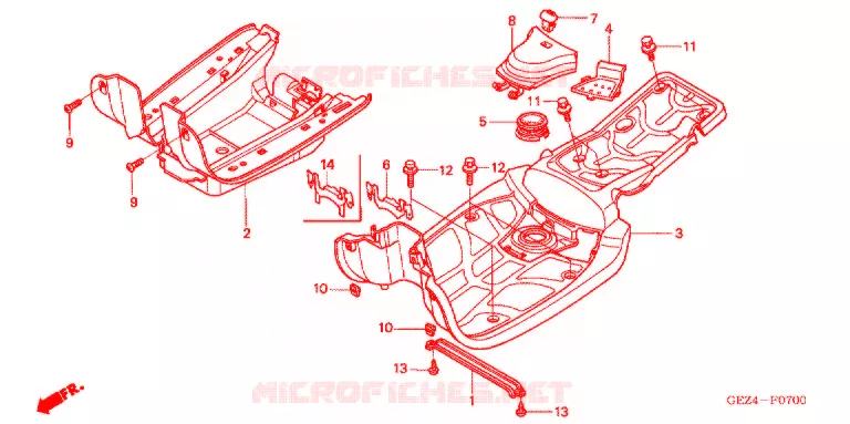 MARCHE PIEDS Honda SCOOTER 50 RUCKUS 2004  NPS50S4_A