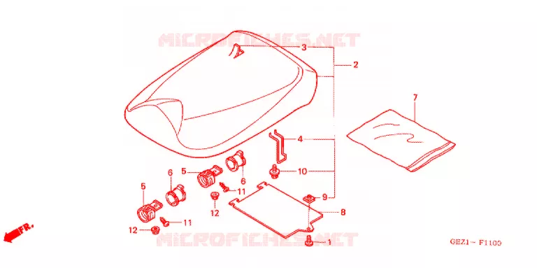 SELLE Honda SCOOTER 50 RUCKUS 2004  NPS50S4_A