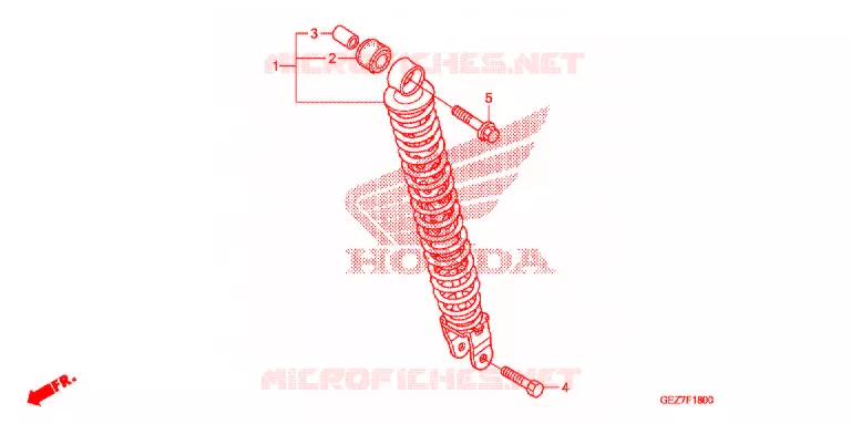 AMORTISSEUR ARRIERE Honda SCOOTER 50 RUCKUS 2009  NPS50S9_A