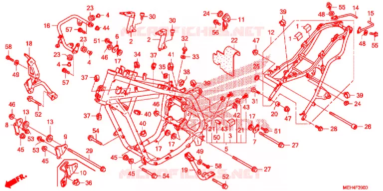 CADRE Honda MOTO 700 DN01 2009  NSA700A9