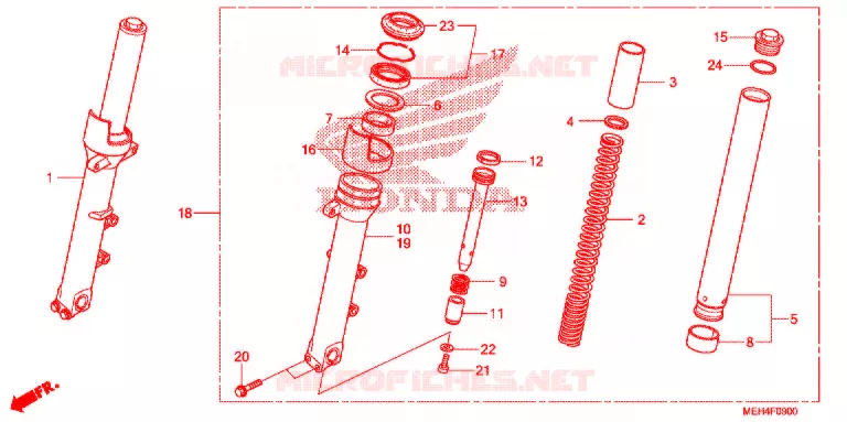 FOURCHE Honda MOTO 700 DN01 2009  NSA700A9