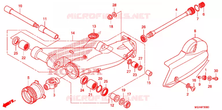 BRAS OSCILLANT Honda MOTO 700 DN01 2009  NSA700A9