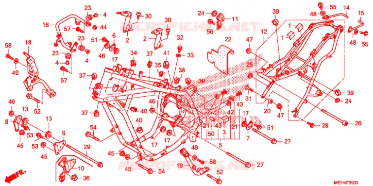CADRE Honda MOTO 700 DN01 2009  NSA700A9