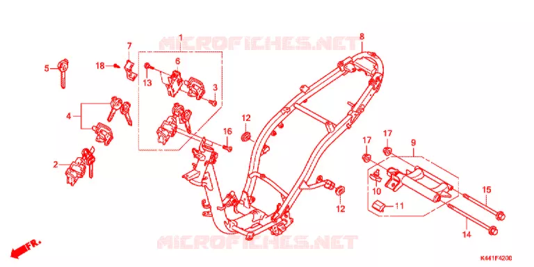 CADRE Honda SCOOTER 110 DIO 2015  NSC110CBFF