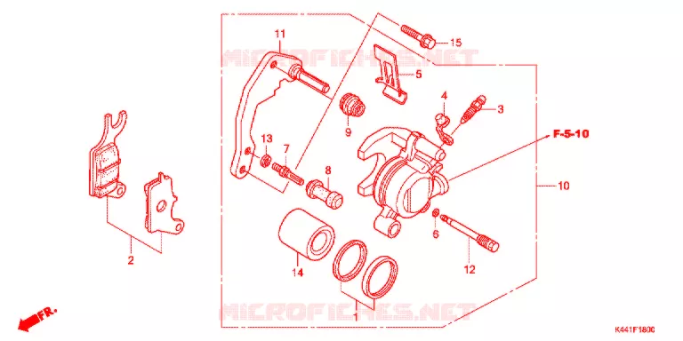 ETRIER DE FREIN AVANT Honda SCOOTER 110 DIO 2016  NSC110CBFF