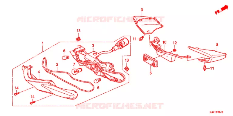 FEUX ARRIERE Honda SCOOTER 110 DIO 2015  NSC110CBFF