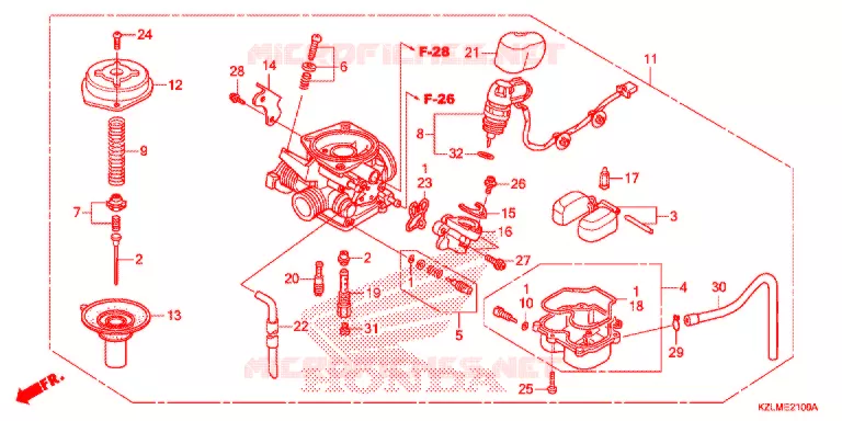 CARBURATEUR Honda SCOOTER 110 SPACY 2015  NSC110CSE