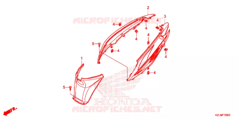 CARENAGE ARRIERE Honda SCOOTER 110 SPACY 2015  NSC110CSE