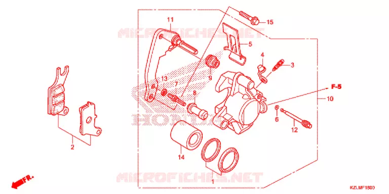 ETRIER DE FREIN AVANT Honda SCOOTER 110 SPACY 2015  NSC110CSE