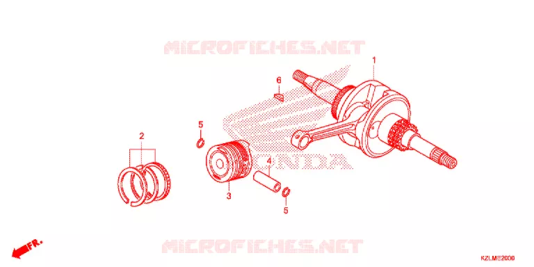 VILEBREQUIN - PISTON Honda SCOOTER 110 SPACY 2014  NSC110CSE