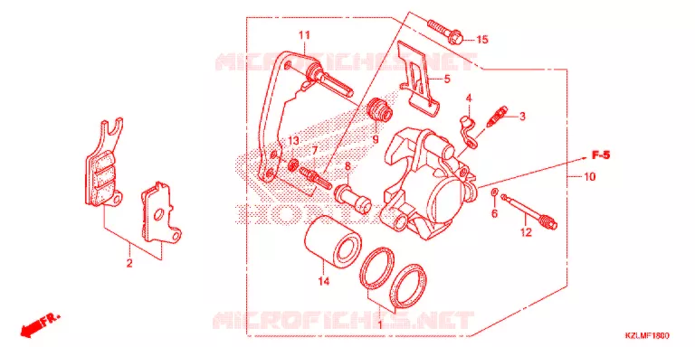 ETRIER DE FREIN AVANT Honda SCOOTER 110 SPACY 2014  NSC110CSE