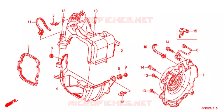 OUIES DE RADIATEUR (NSC50SH8/9/B/E) Honda SCOOTER 50 DIO 2013  NSC50SHE