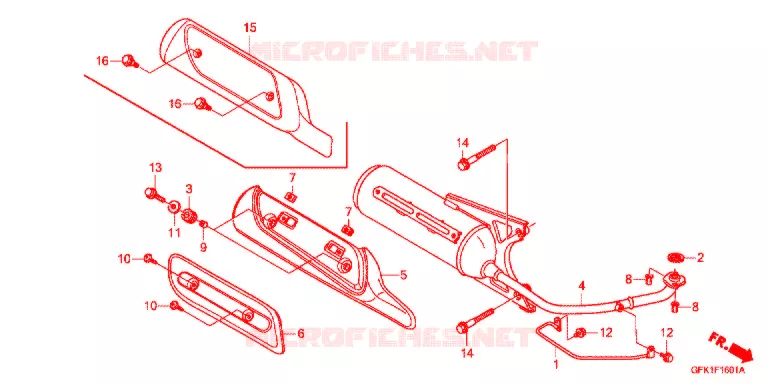 SILENCIEUX D'ECHAPPEMENT (NSC50SH8/9/B/E) Honda SCOOTER 50 DIO 2015  NSC50SHE