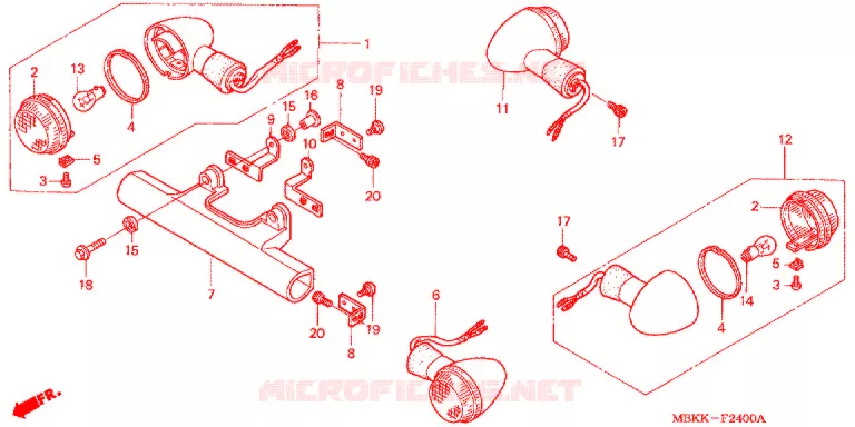 CLIGNOTANT Honda MOTO 400 SHADOW 2003  NV400C23