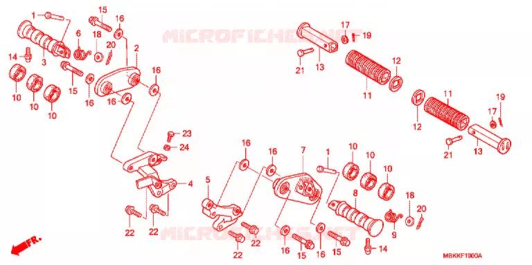 REPOSE PIED (NV400C23/C3) Honda MOTO 400 SHADOW 2003  NV400C23