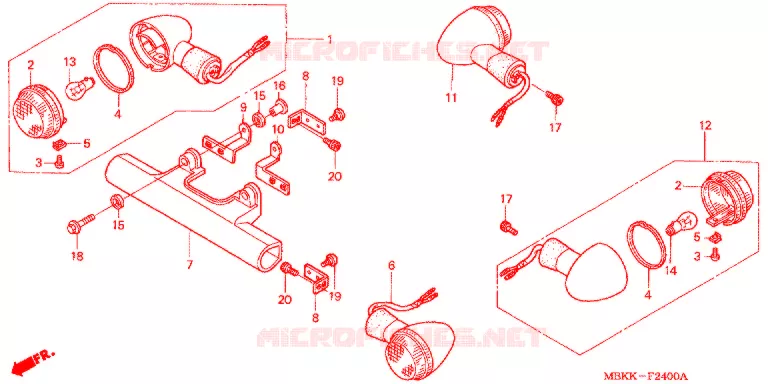 CLIGNOTANT Honda MOTO 400 SHADOW 2007  NV400C7