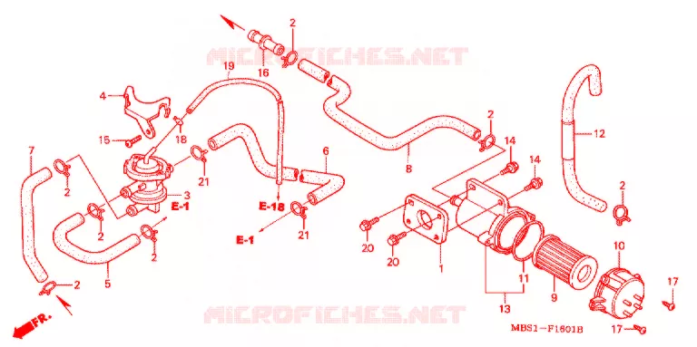 COMMANDE INJECTION D'AIR SOUPAPE Honda MOTO 400 SHADOW 2001  NV400CB1