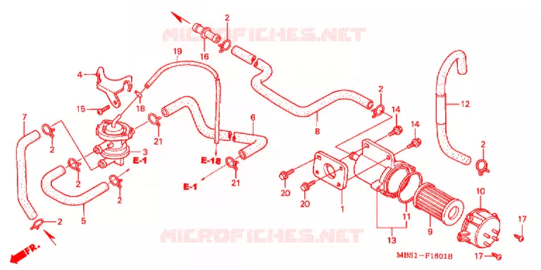 COMMANDE INJECTION D'AIR SOUPAPE Honda MOTO 400 SHADOW 2001  NV400CB1