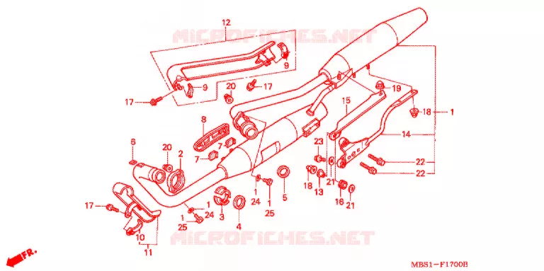 SILENCIEUX D'ECHAPPEMENT Honda MOTO 400 STEED 1998  NV400CBW