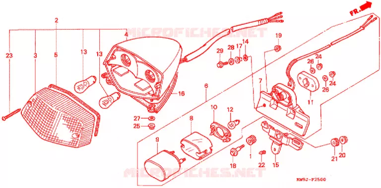 FEU ARRIERE Honda MOTO 400 STEED 1993  NV400CP
