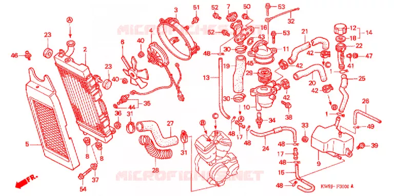 RADIATEUR Honda MOTO 400 STEED 1993  NV400CP