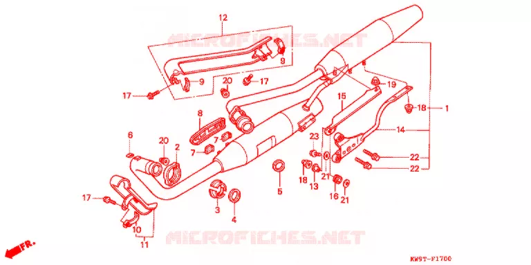 SILENCIEUX D'ECHAPPEMENT Honda MOTO 400 STEED 1997  NV400CV