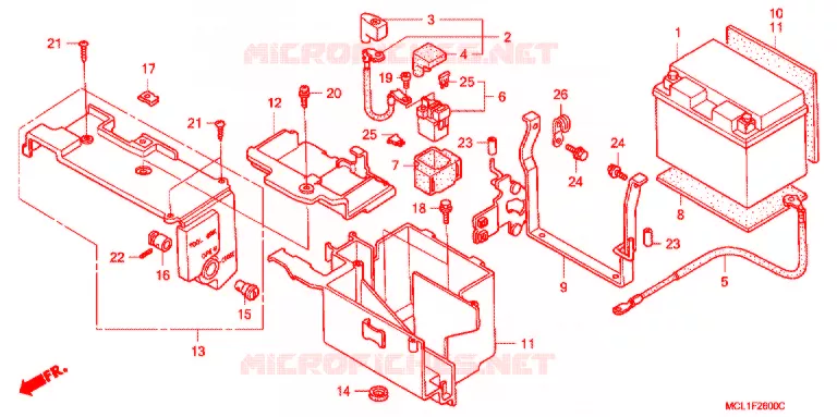 BATTERIE Honda MOTO 400 SHADOW 2003  NV400DC2
