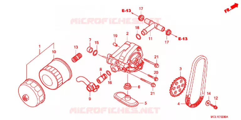 POMPE A HUILE Honda MOTO 400 SHADOW 2003  NV400DC2