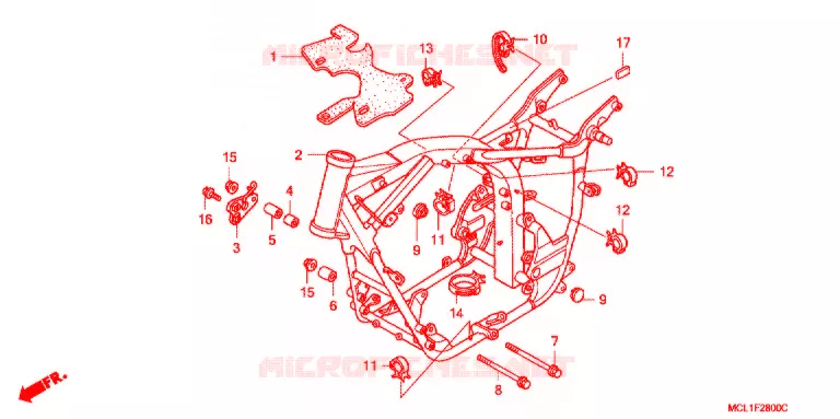 CADRE Honda MOTO 400 SHADOW 2004  NV400DC4