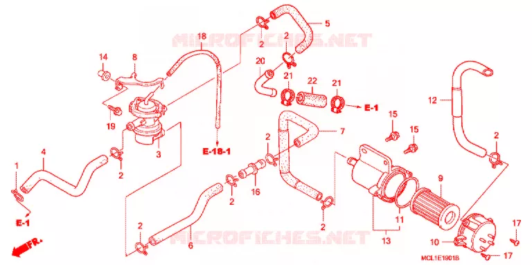 COMMANDE INJECTION D'AIR SOUPAPE (DC4-DC8) Honda MOTO 400 SHADOW 2007  NV400DC7