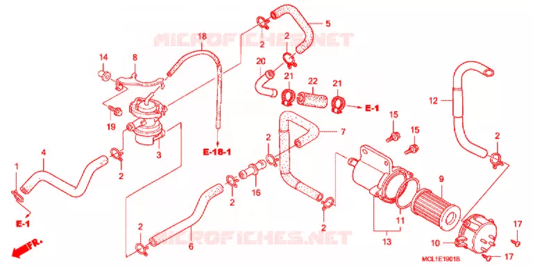 COMMANDE INJECTION D'AIR SOUPAPE (DC4-DC8) Honda MOTO 400 SHADOW 2008  NV400DC8
