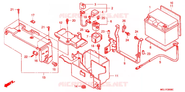 BATTERIE Honda MOTO 400 SHADOW 2000  NV400DCY
