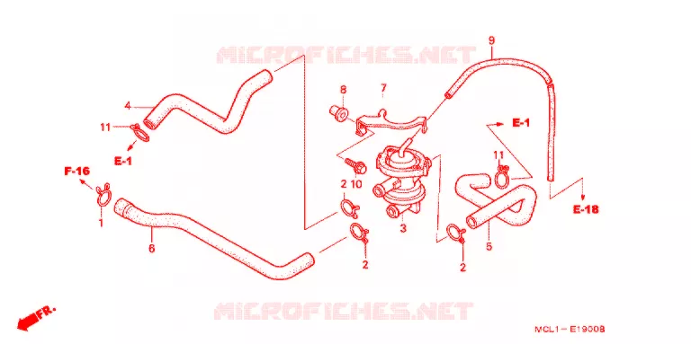 COMMANDE INJECTION D'AIR SOUPAPE (DCY-DC2) Honda MOTO 400 SHADOW 2000  NV400DCY
