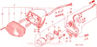 FEU ARRIERE pour Honda STEED 600 VLX Taylor bar handle with speed warning light de 1993