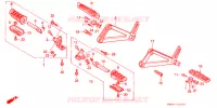 REPOSE PIED pour Honda NX 250 de 1988