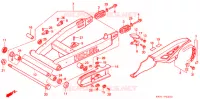BRAS OSCILLANT   CARTER DE CHAINE pour Honda NX 250 AX1 de 1995