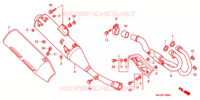 SILENCIEUX D'ECHAPPEMENT Honda MOTO 400 NX 2009  NX4008
