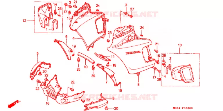 CARENAGE Honda MOTO 800 PC800 1989  PC800K
